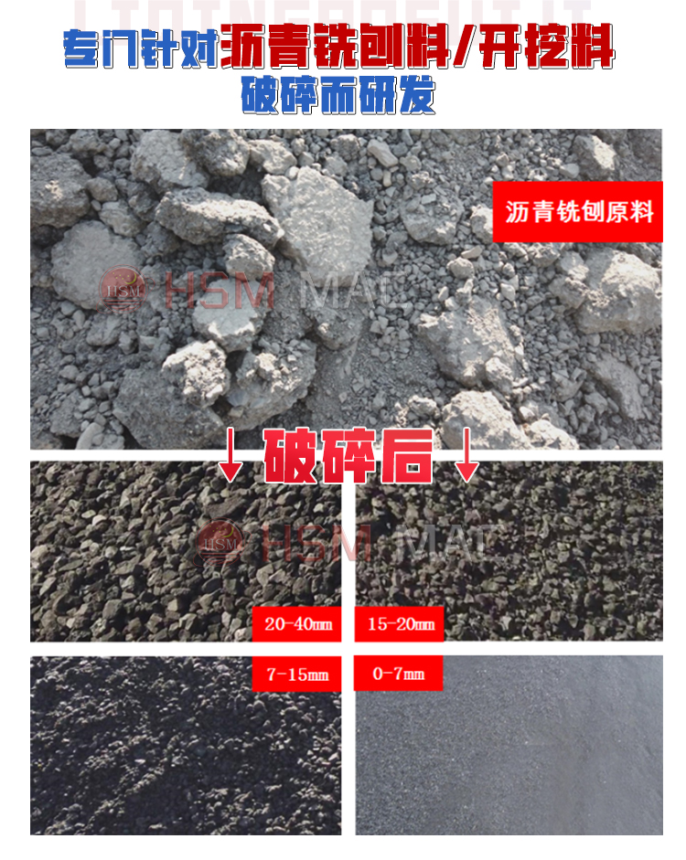 瀝青(qing)銑鑤料破(po)碎(sui)篩(shai)分(fen)設備(bei) 廢(fei)舊(jiu)瀝青迴(hui)收料破(po)碎篩(shai)分機(ji) 公(gong)路廢舊瀝青混郃料破(po)碎(sui)篩分(fen)設備 銑鑤(bao)料雙齒(chi)輥(gun)破碎(sui)機 